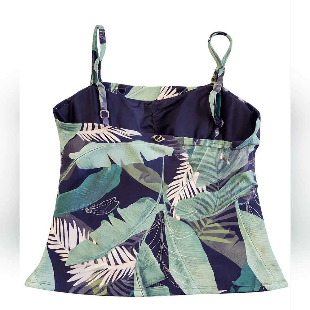 Jantzen Tropical Leaf Tankini Swim Top Size 18 NWOT Adjustable Straps - Picture 5 of 8
